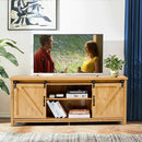 TV Stand Media Center Console Cabinet with Sliding Barn Door by LJGDeals
