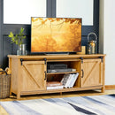 TV Stand Media Center Console Cabinet with Sliding Barn Door by LJGDeals