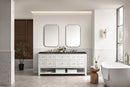 James Martin Breckenridge 72" Double Bathroom Vanity, Bright White