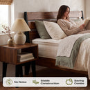 [Buy 1 Get 1] Emery Solid Wood Bed Frame & Nightstand
