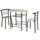 3 pcs Home Kitchen Bistro Pub Dining Table 2 Chairs Set by LJGDeals