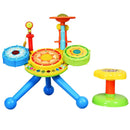 Kids Electric Jazz Drum Set with Stool Microphone and LED Light by LJGDeals