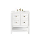 James Martin Breckenridge 30" Single Bathroom Vanity, Bright White