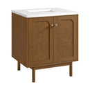 James Martin Laurent 30" Dual Mount Single Bathroom Vanity, Honey Oak