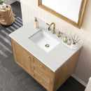 James Martin Laurent 36" Dual Mount Single Bathroom Vanity, Light Natural Oak