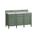 James Martin Brittany 60" Double Bathroom Vanity, Smokey Celadon