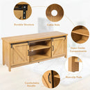 TV Stand Media Center Console Cabinet with Sliding Barn Door by LJGDeals