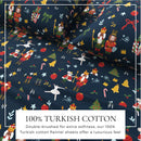 Turkish Cotton Christmas Flannel Sheet - Whittaker Collection by Great Bay Home