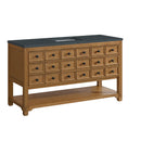 James Martin Malibu 60" Single Bathroom Vanity, Amber Birch
