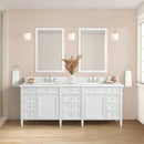 James Martin Brittany 84" Double Bathroom Vanity, Bright White