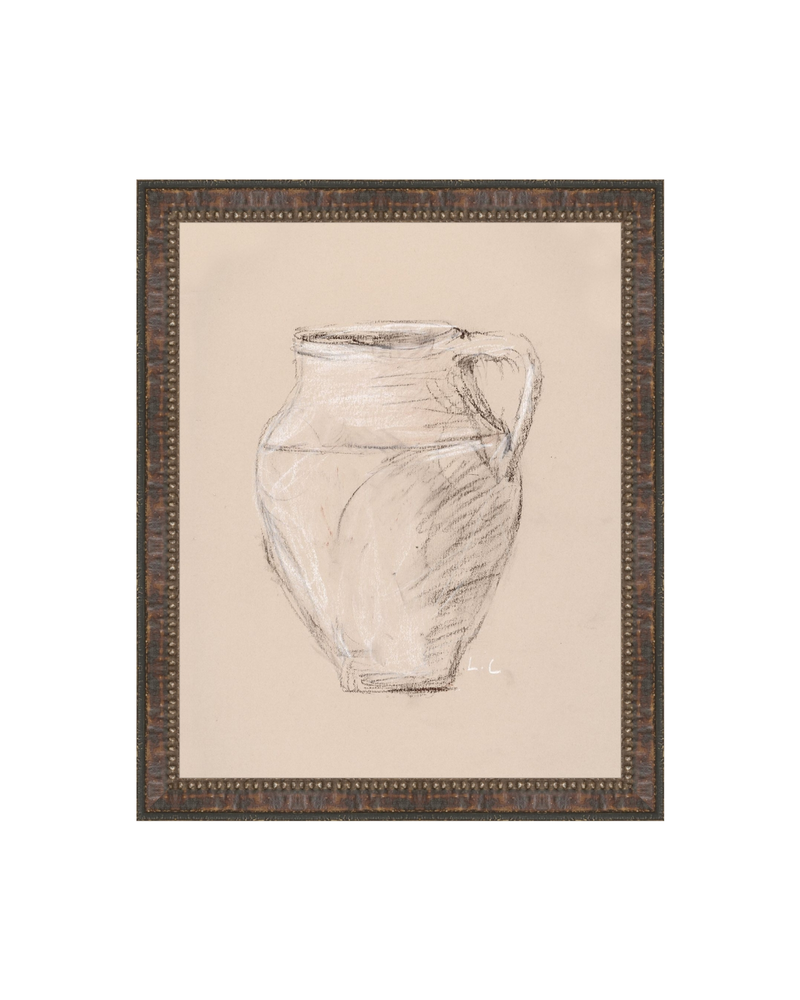Vase Drawing Sepia