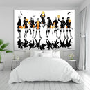 Haikyuu anime poster tapestry blue wall hanging bedroom decor by Decorbites