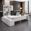 Halcyon · White L-Shaped Executive Desk