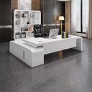 Halcyon · White L-Shaped Executive Desk