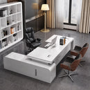 Halcyon · White L-Shaped Executive Desk