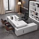 Halcyon · White L-Shaped Executive Desk