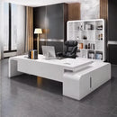 Halcyon · White L-Shaped Executive Desk
