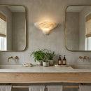 Half-Moon Rare Alabaster Art Wall Lamp