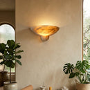 Half-Moon Rare Alabaster Art Wall Lamp