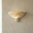 Half-Moon Rare Alabaster Art Wall Lamp