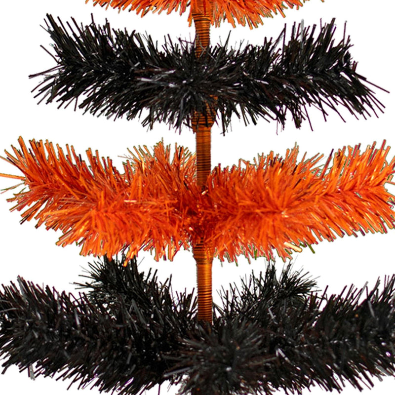 Halloween Layered Tinsel Christmas Tree