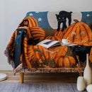 GobekUsa Halloween Style Tassel Throw Blanket