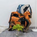GobekUsa Halloween Style Tassel Throw Blanket