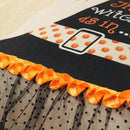 Halloween wizard hat spider embroidered pillow cover living room decor by Decorbites