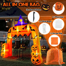 Halloween Inflatable Pumpkin Archway with Stakes and Water Bags by LJGDeals