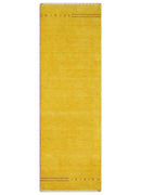 Hallway Runner Solid Gold Wool Hand Woven traditional Southwestern Tribal Lori Gabbeh Rug| LOR3
