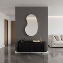Kidney Shape Wall Mirror - Unlacquered Brass Mirror