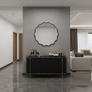 Black Round Wavy Mirrors - Brass Squiggly Mirror