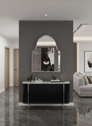 Arch Nickel Brass Frame Mirror