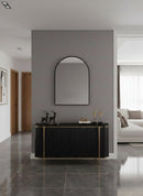 Black Brass Arch Mirror - Handmade Customized mirror