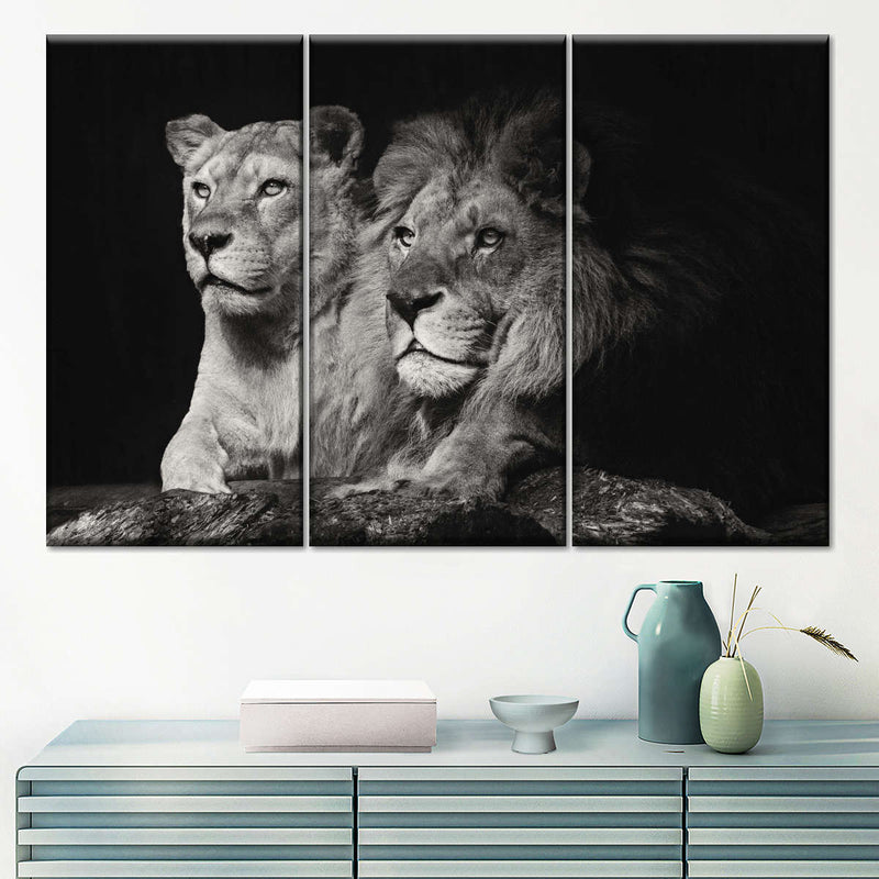 Lion And Lioness Mates Wall Art