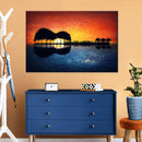 Guitar Sunset Wall Art