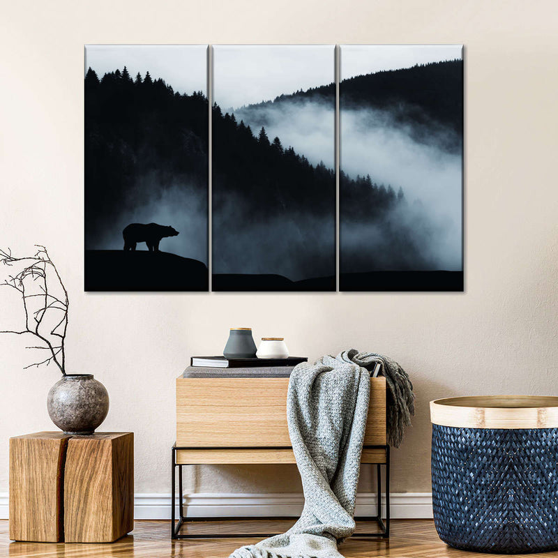 Misty Mountain Bear Wall Art