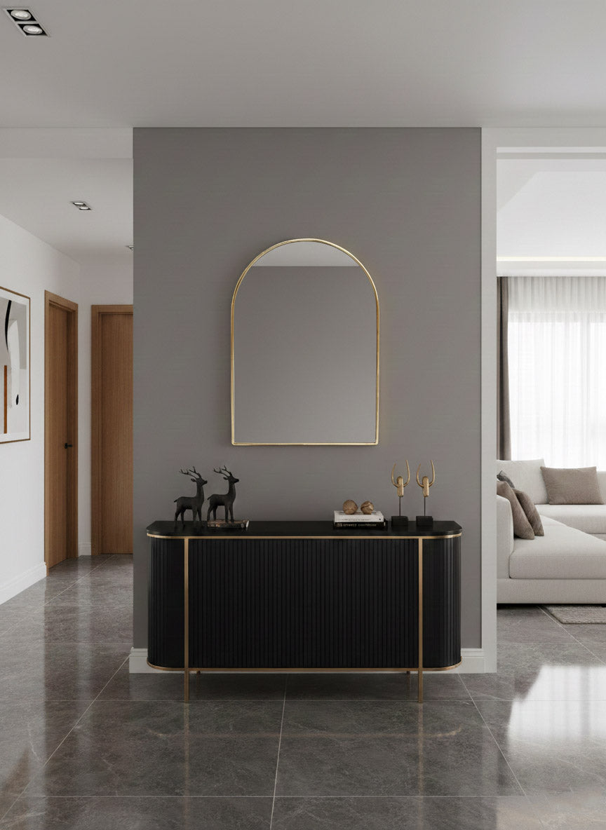 Arched Mirror - Brass Bathroom Mirror, photo 4 of 14