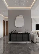 Asymmetrical Silver Brass Wall Mirrors