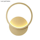 GobekUsa Halo LED Wall Sconce Lighting - Minimalistic Acrylic Light in White for Living Room