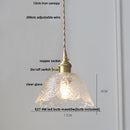 GobekUsa Amber Glass LED Pendant Light Fixture Nordic Modern Copper Hanging Lamp
