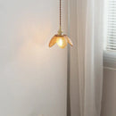GobekUsa Amber Glass LED Pendant Light Fixture Nordic Modern Copper Hanging Lamp