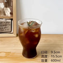 Hammered clear glass cafe coffee cup kitchen tumbler by Decorbites