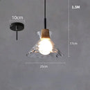 GobekUsa Clear Glass Pendant Lamp with LED Lights for Home Decor