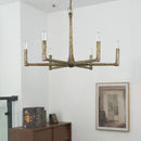 Hammered Cylindrical Lamp Arm Chandelier