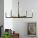 Hammered Cylindrical Lamp Arm Chandelier