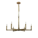 Hammered Cylindrical Lamp Arm Chandelier