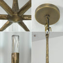 Hammered Cylindrical Lamp Arm Chandelier