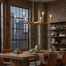 Hammered Cylindrical Lamp Arm Chandelier