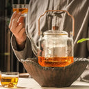 GobekUsa 1000ml Glass Teapot for Home & Restaurant Brewing
